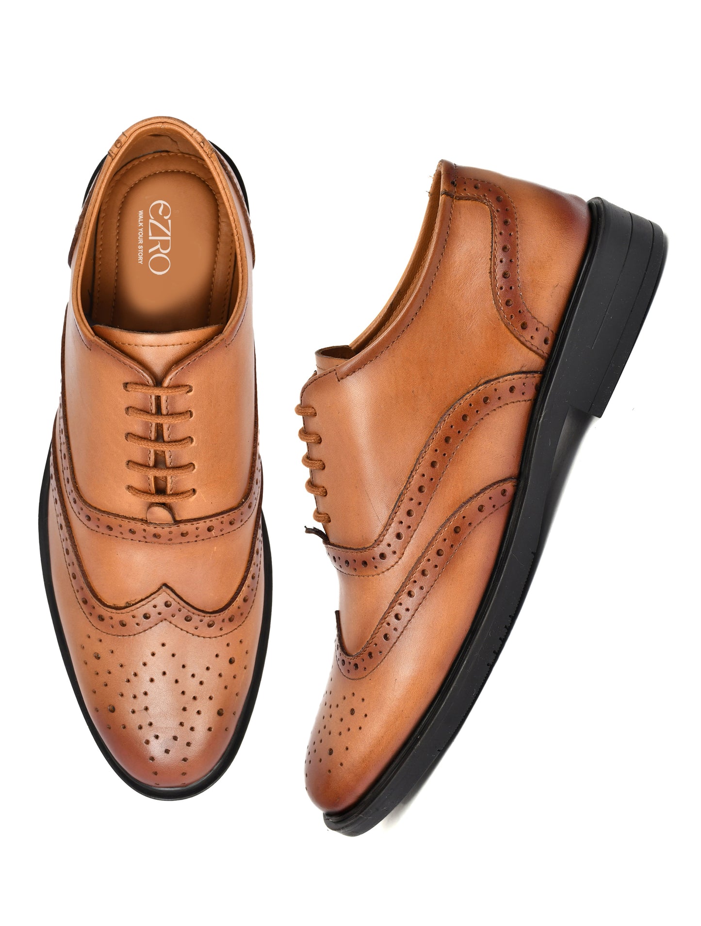 EZRO Men's Genuine Leather Business Oxford Shoes
