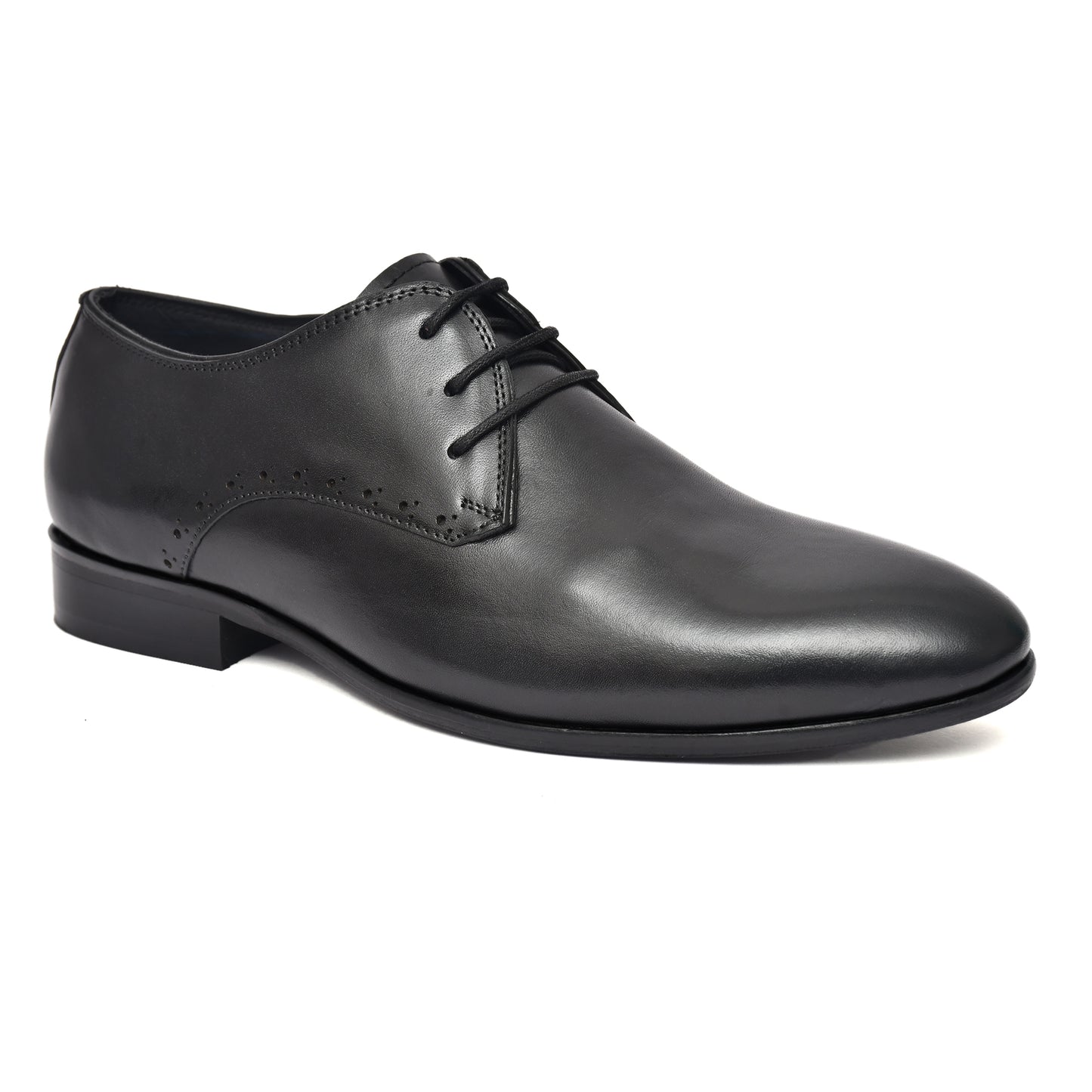 EZRO Classic Black Leather Derby Dress Shoes for Men