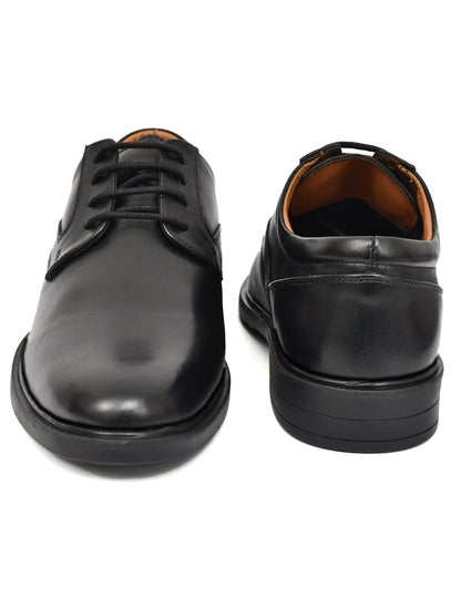 Men's Black Genuine Leather Derby Formal Shoes – Lace-Up Office Dress Shoes