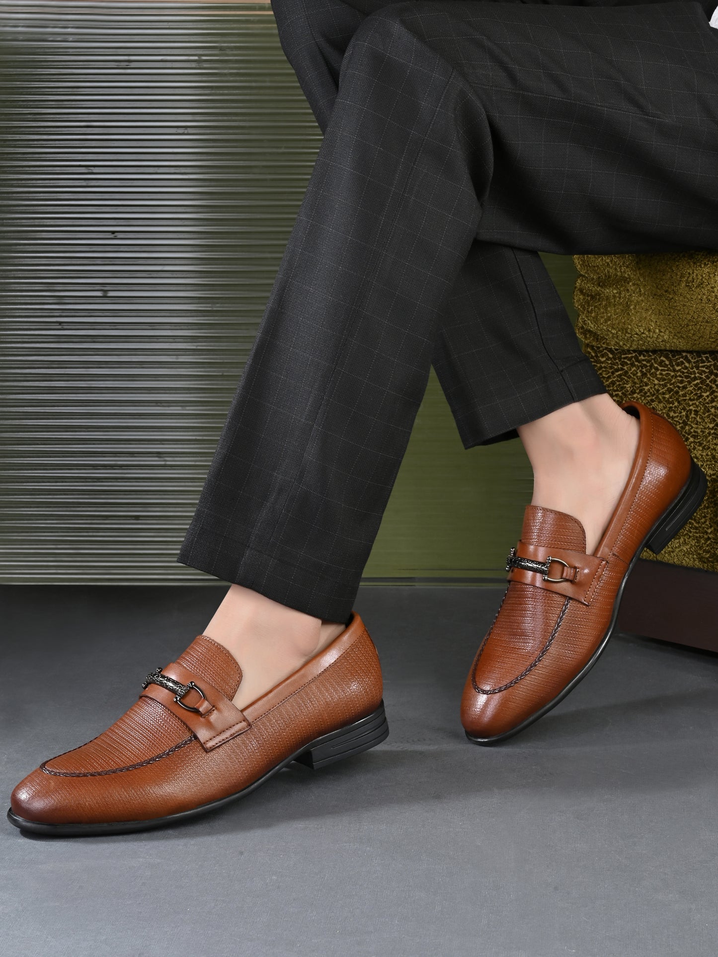 EZRO Men's Premium Tan Loafers | Comfortable Slip-On Casual, Office & Party Shoes for Men