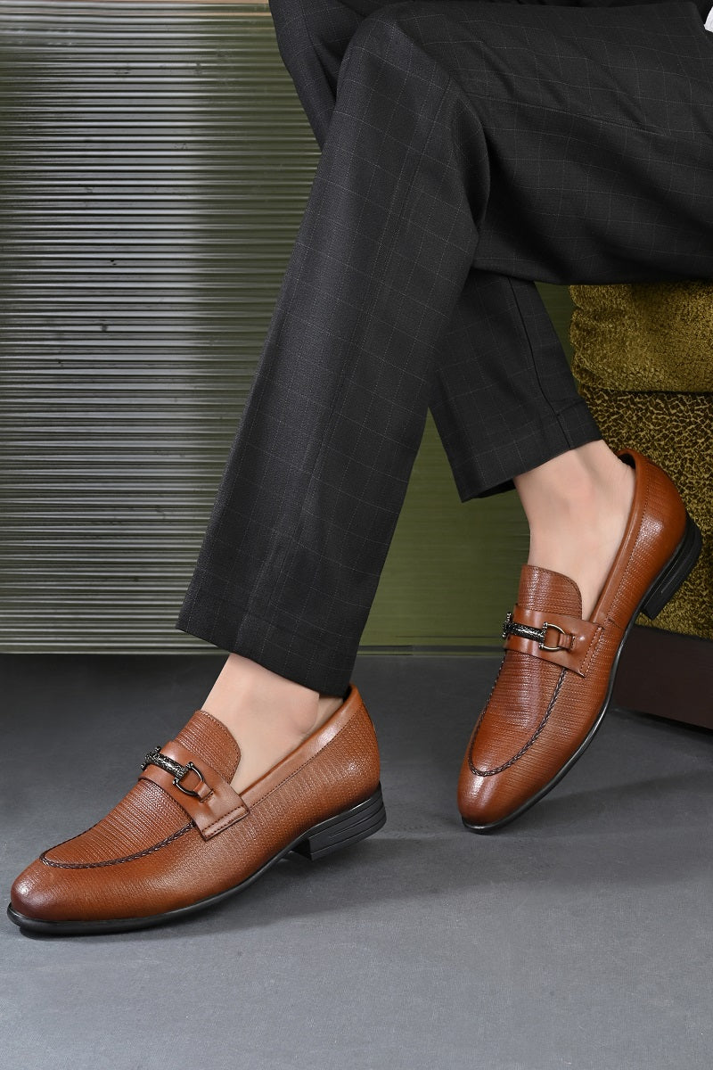 EZRO Men's Premium Tan Loafers | Comfortable Slip-On Casual, Office & Party Shoes for Men