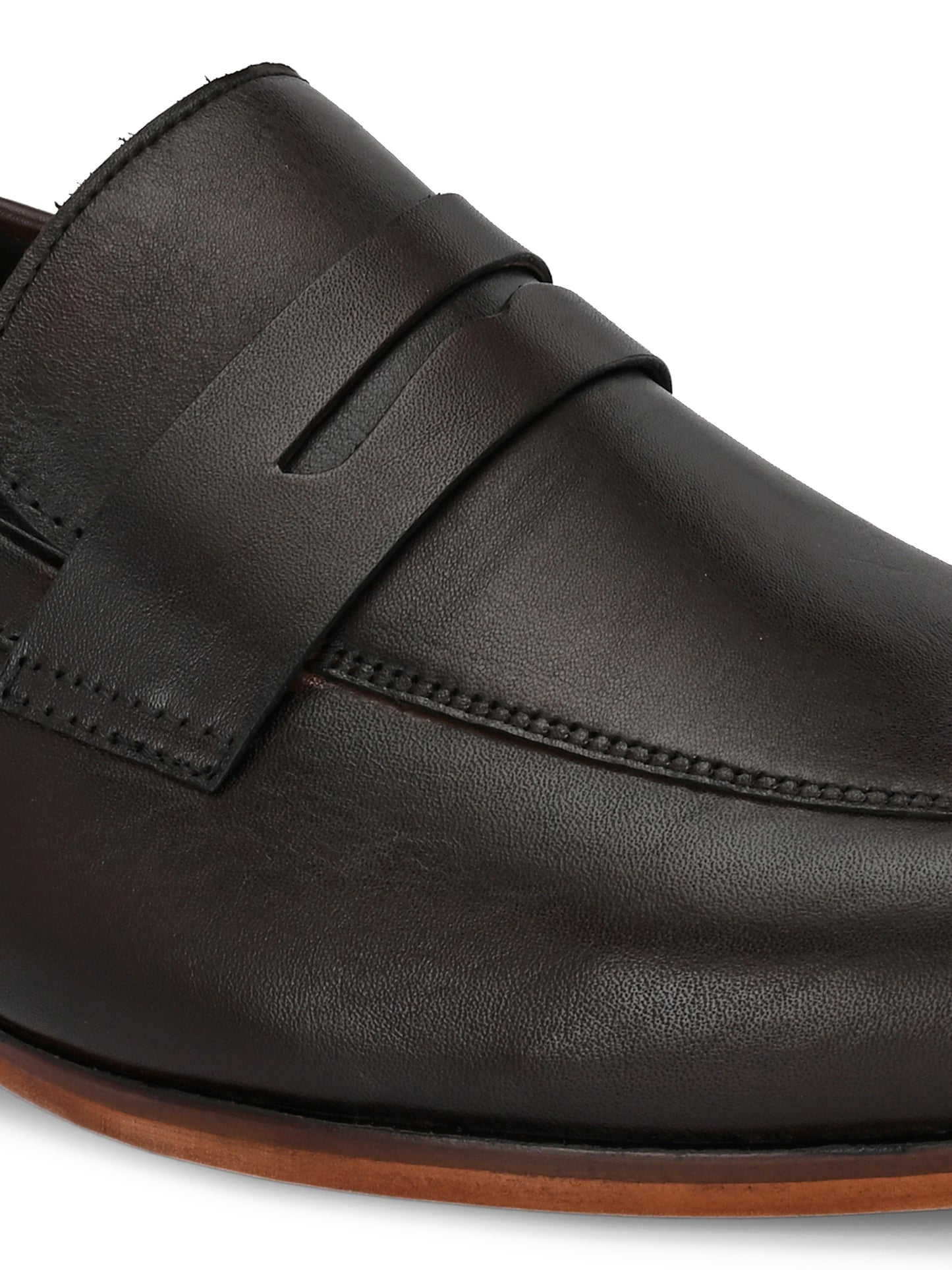 EZRO Men's Premium Brown Formal Loafers | Classic Slip-On Business, Office & Wedding Dress Shoes