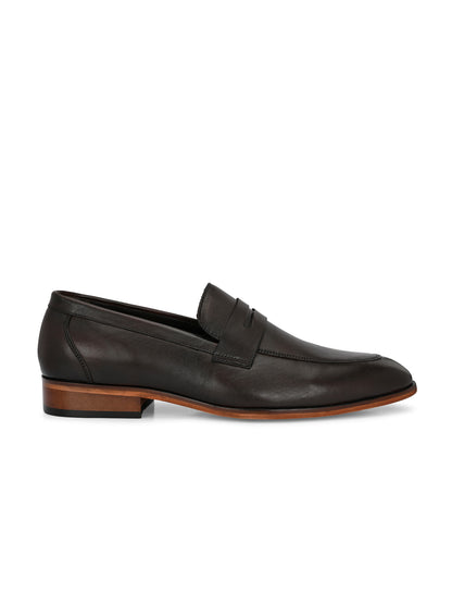 EZRO Men's Premium Brown Formal Loafers | Classic Slip-On Business, Office & Wedding Dress Shoes