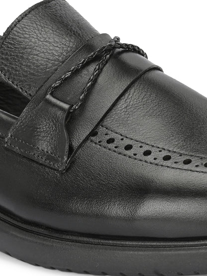 EZRO Men's Premium Black Loafers | Classic Slip-On Formal & Casual Shoes | Comfortable Everyday Wear