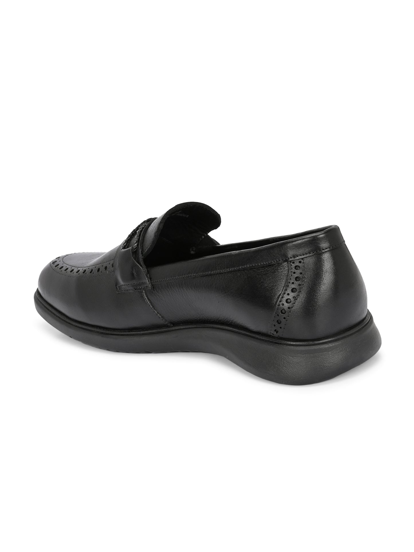 EZRO Men's Premium Black Loafers | Classic Slip-On Formal & Casual Shoes | Comfortable Everyday Wear
