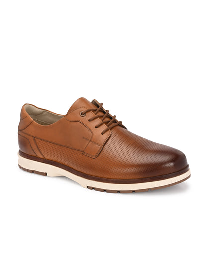 EZRO Men's Tan Premium Lace-Up Sneakers | Lightweight Casual, Office & Everyday Comfort Shoes