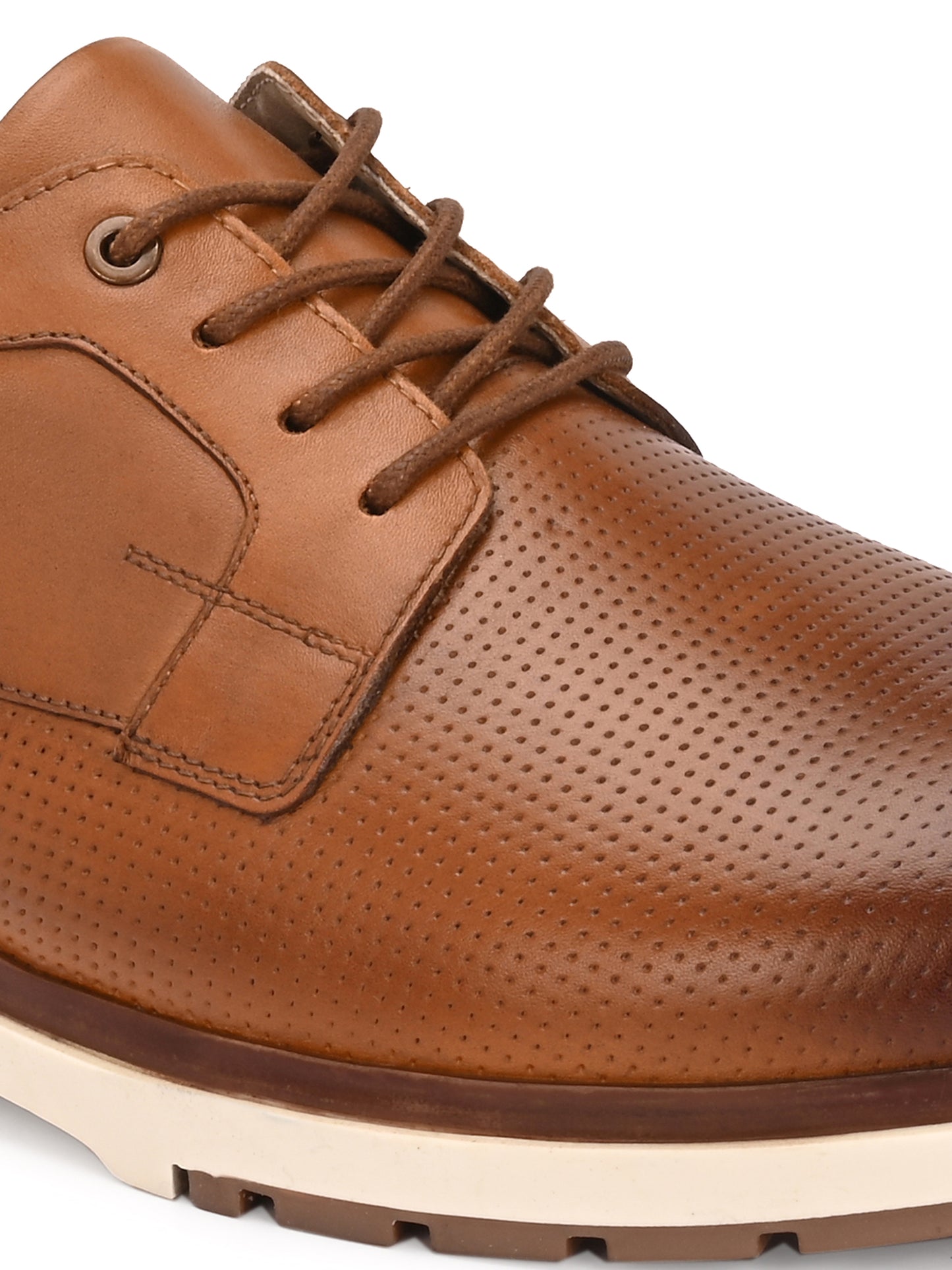 EZRO Men's Tan Premium Lace-Up Sneakers | Lightweight Casual, Office & Everyday Comfort Shoes