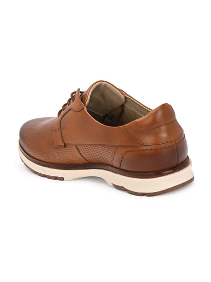 EZRO Men's Tan Premium Lace-Up Sneakers | Lightweight Casual, Office & Everyday Comfort Shoes