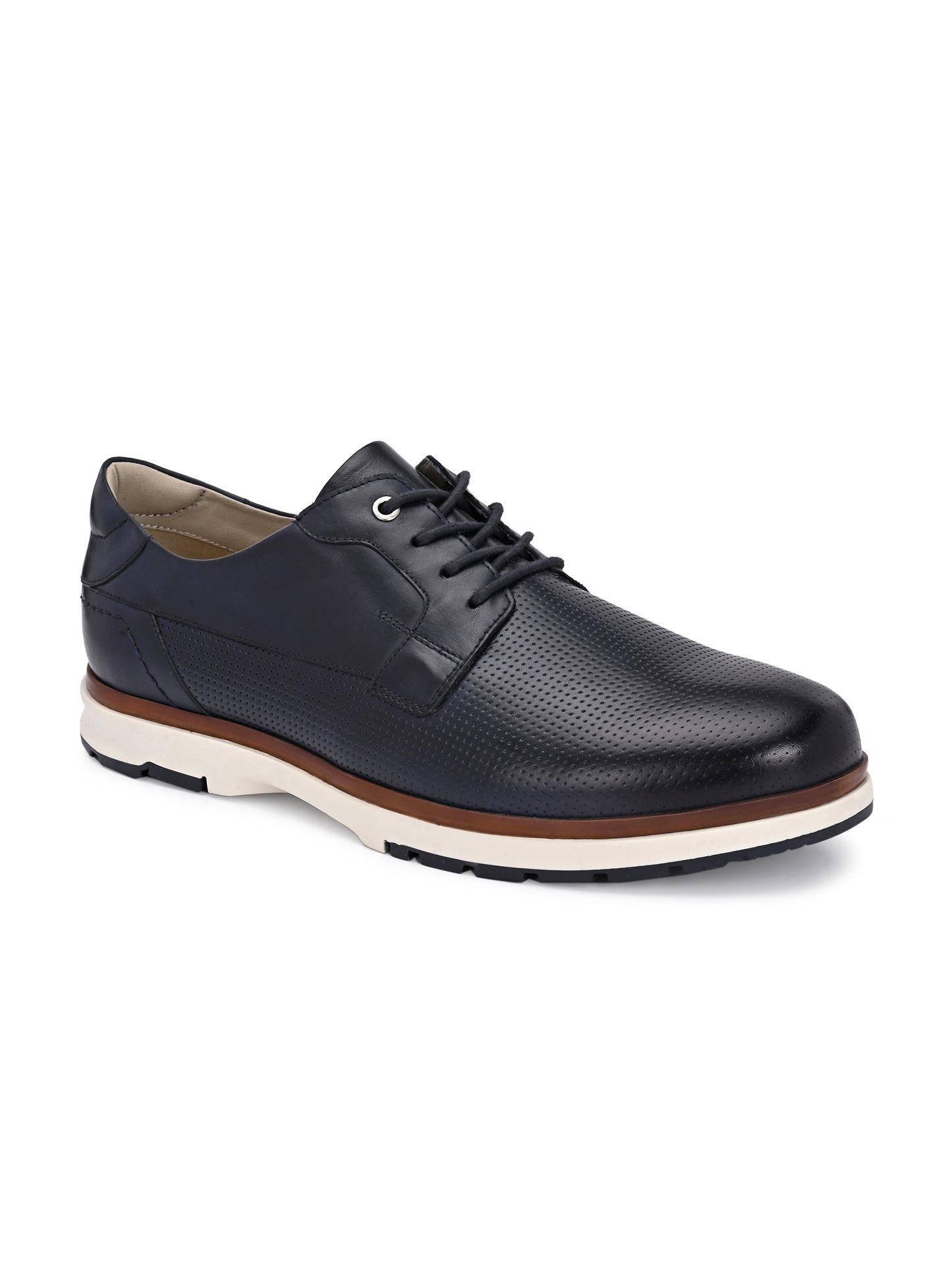 EZRO Men's Navy Blue Premium Lace-Up Sneakers | Lightweight Casual, Office & Everyday Comfort Shoes