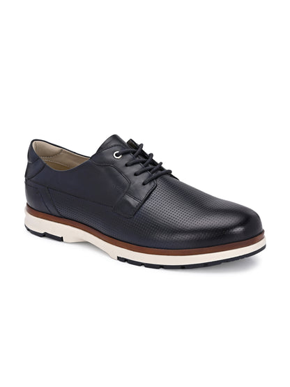 EZRO Men's Navy Blue Premium Lace-Up Sneakers | Lightweight Casual, Office & Everyday Comfort Shoes