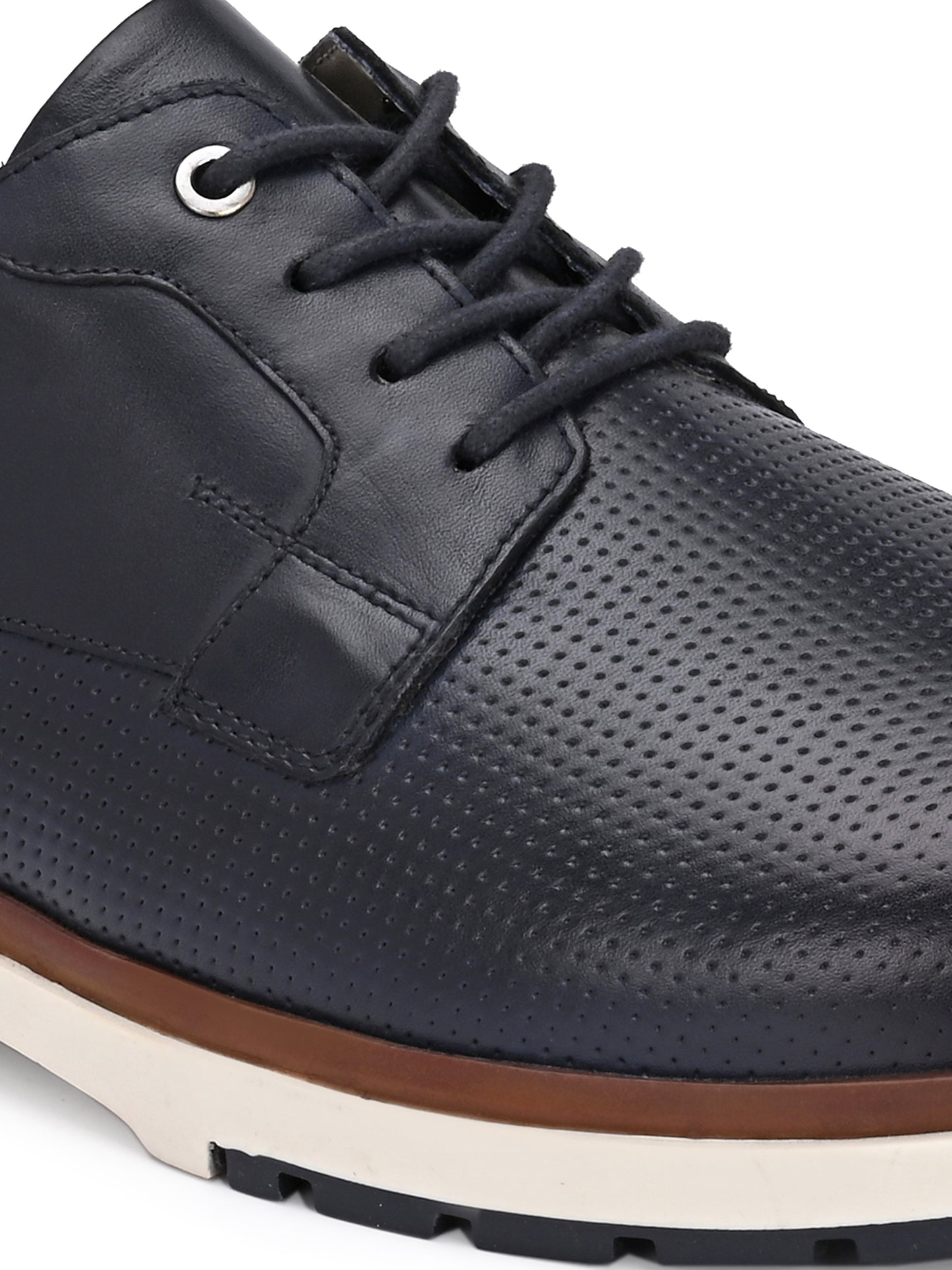 EZRO Men's Navy Blue Premium Lace-Up Sneakers | Lightweight Casual, Office & Everyday Comfort Shoes
