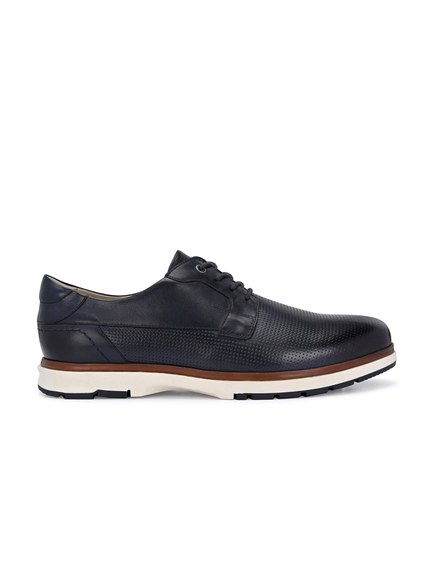 EZRO Men's Navy Blue Premium Lace-Up Sneakers | Lightweight Casual, Office & Everyday Comfort Shoes