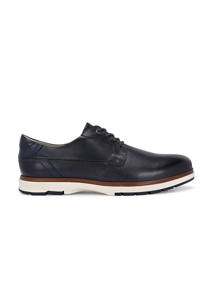 EZRO Men's Navy Blue Premium Lace-Up Sneakers | Lightweight Casual, Office & Everyday Comfort Shoes