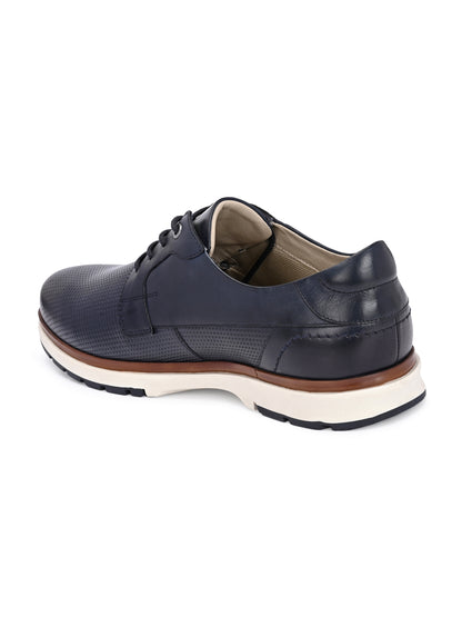 EZRO Men's Navy Blue Premium Lace-Up Sneakers | Lightweight Casual, Office & Everyday Comfort Shoes