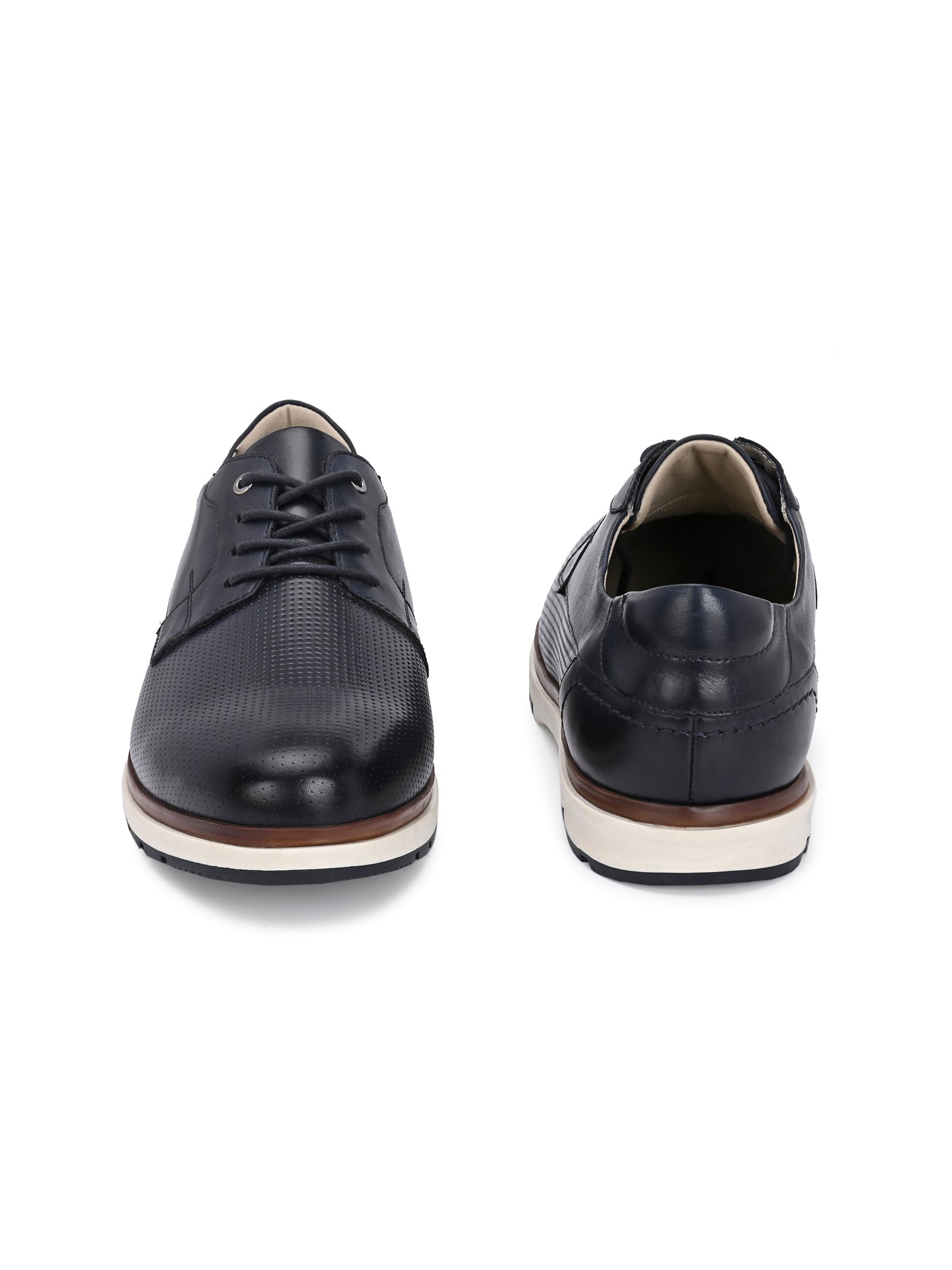 EZRO Men's Navy Blue Premium Lace-Up Sneakers | Lightweight Casual, Office & Everyday Comfort Shoes