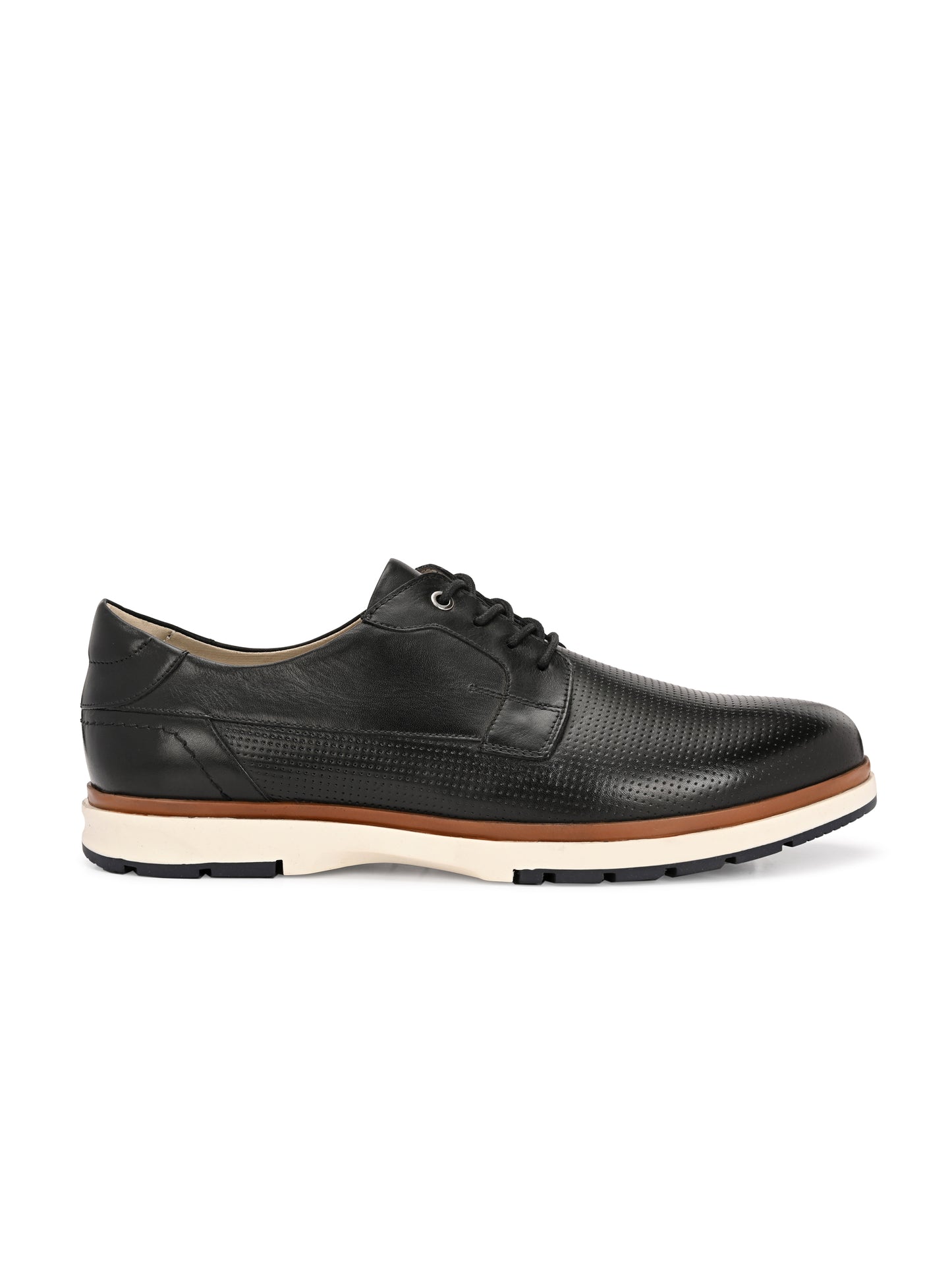 EZRO Men's Black Premium Lace-Up Sneakers | Lightweight Casual, Office & Everyday Comfort Shoes