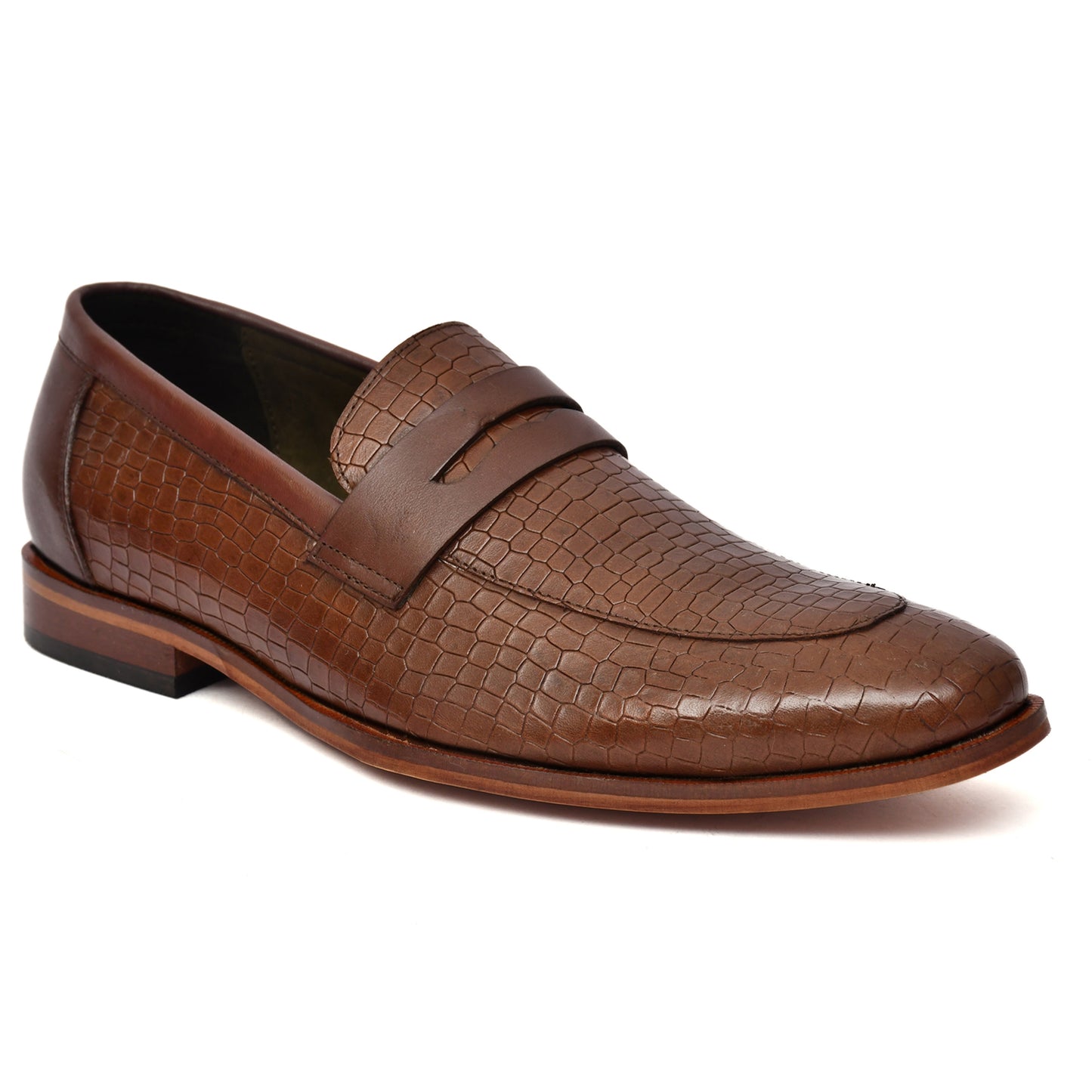 EZRO Men's Brown Loafers | Premium Slip-On Casual & Formal Shoes for Everyday Comfort