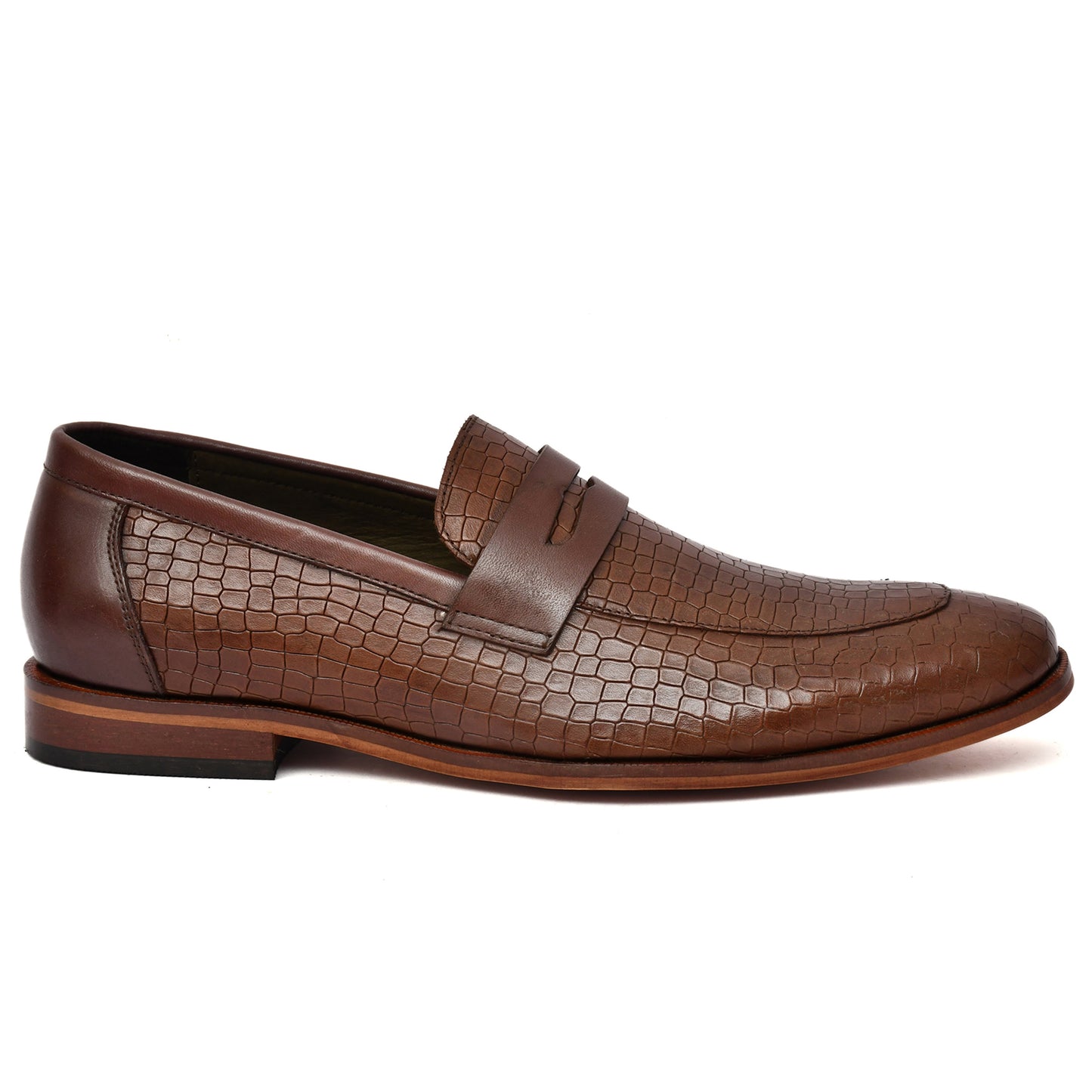 EZRO Men's Brown Loafers | Premium Slip-On Casual & Formal Shoes for Everyday Comfort