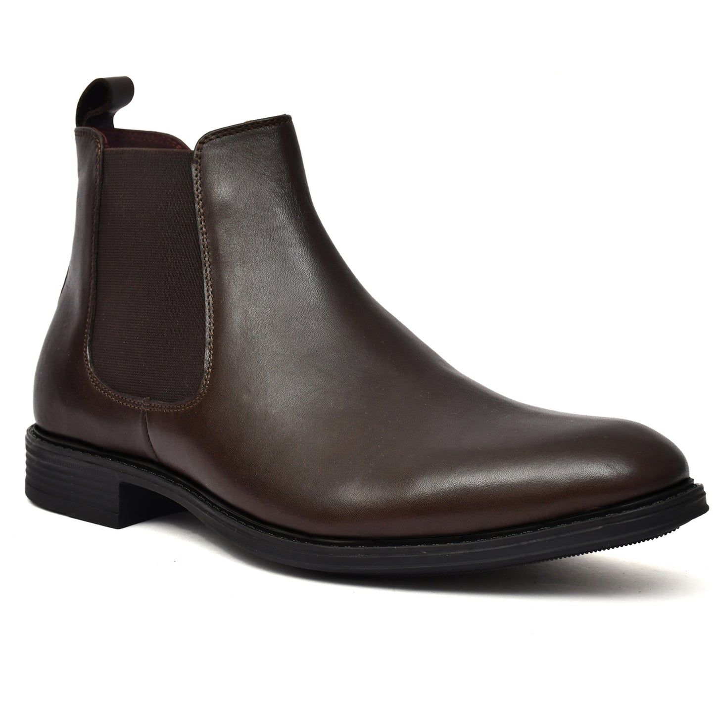 EZRO Men's Brown Chelsea Boots | Premium Leather Slip-On Ankle Boots for Formal, Office & Casual Wear