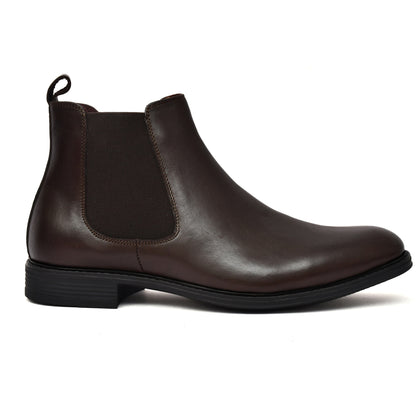 EZRO Men's Brown Chelsea Boots | Premium Leather Slip-On Ankle Boots for Formal, Office & Casual Wear