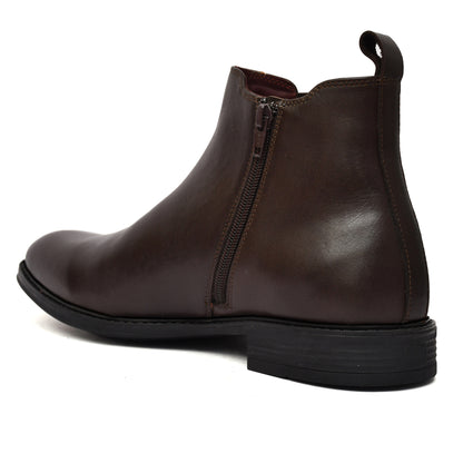 EZRO Men's Brown Chelsea Boots | Premium Leather Slip-On Ankle Boots for Formal, Office & Casual Wear