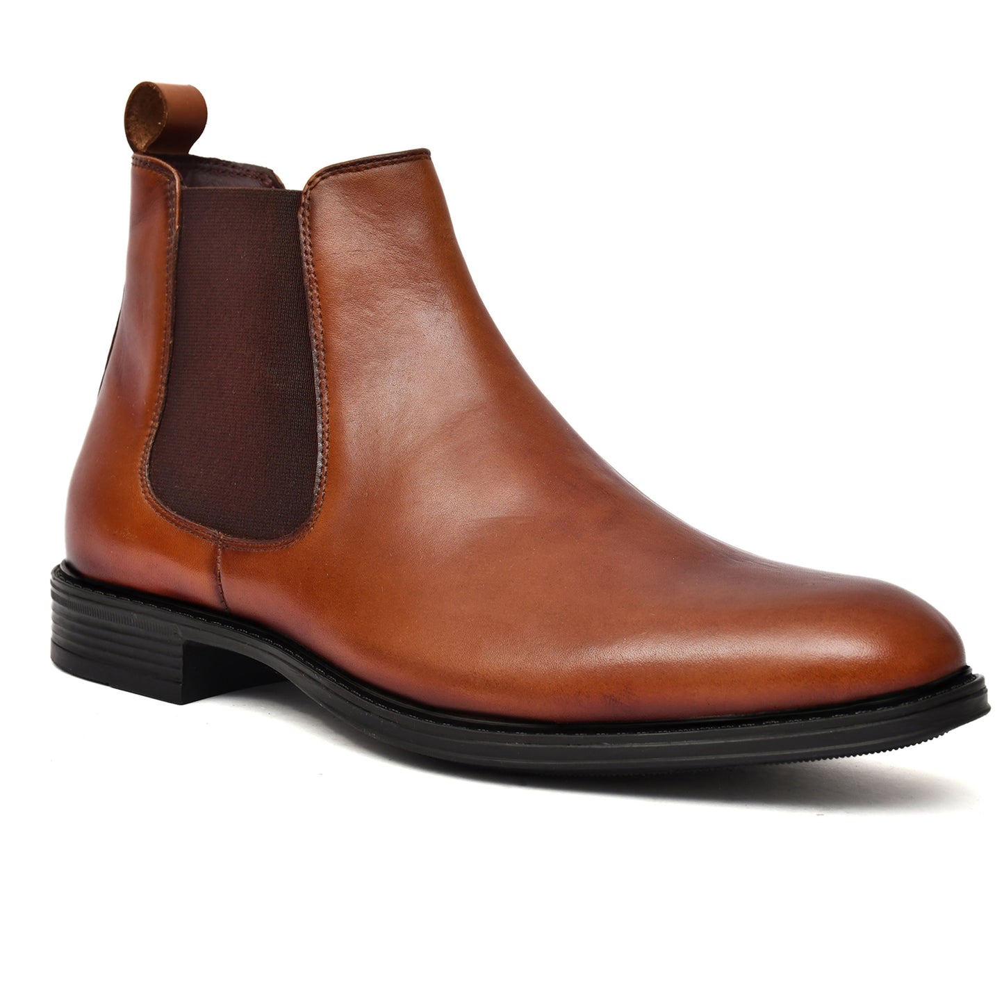 EZRO Men's Tan Chelsea Boots | Premium Leather Slip-On Ankle Boots for Formal, Office & Casual Wear