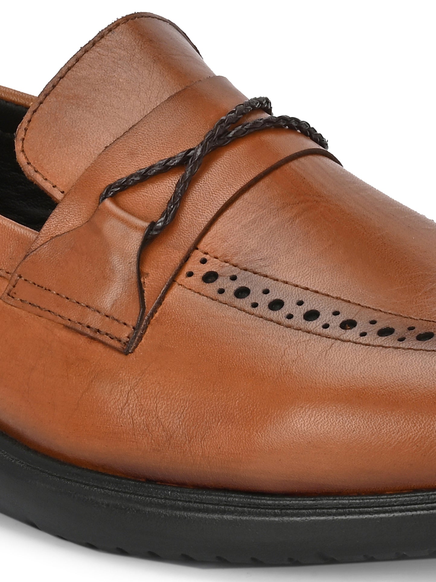 EZRO Men's Premium Tan Loafers | Classic Slip-On Formal & Casual Shoes | Comfortable Everyday Wear