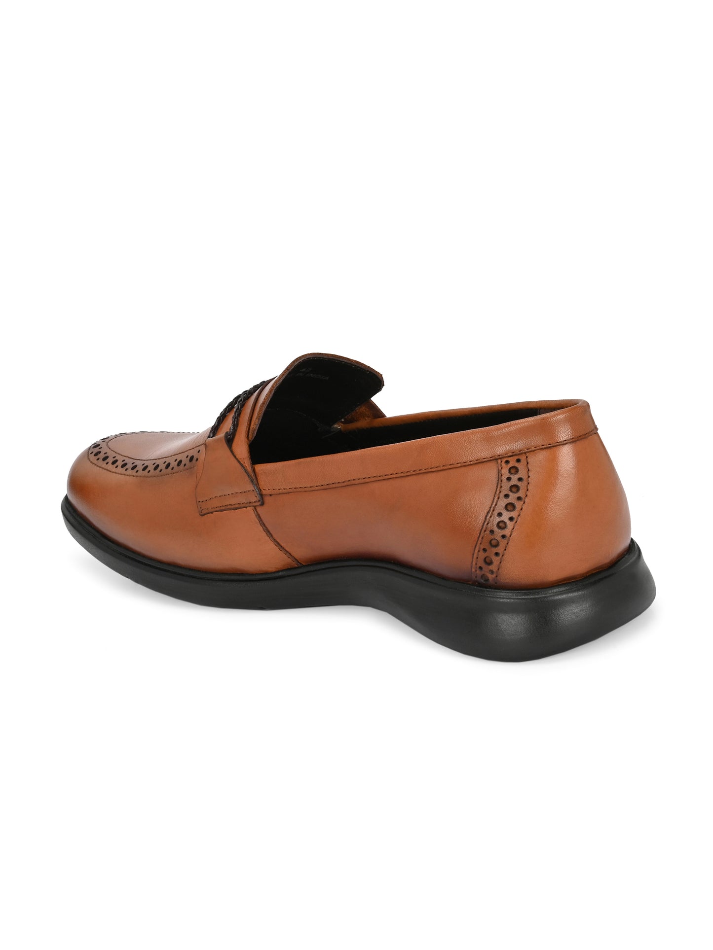 EZRO Men's Premium Tan Loafers | Classic Slip-On Formal & Casual Shoes | Comfortable Everyday Wear