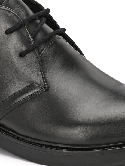 EZRO Men's Black Ankle Boots | Premium Lace-Up Formal & Casual Leather Boots for Office, Travel & Everyday Wear