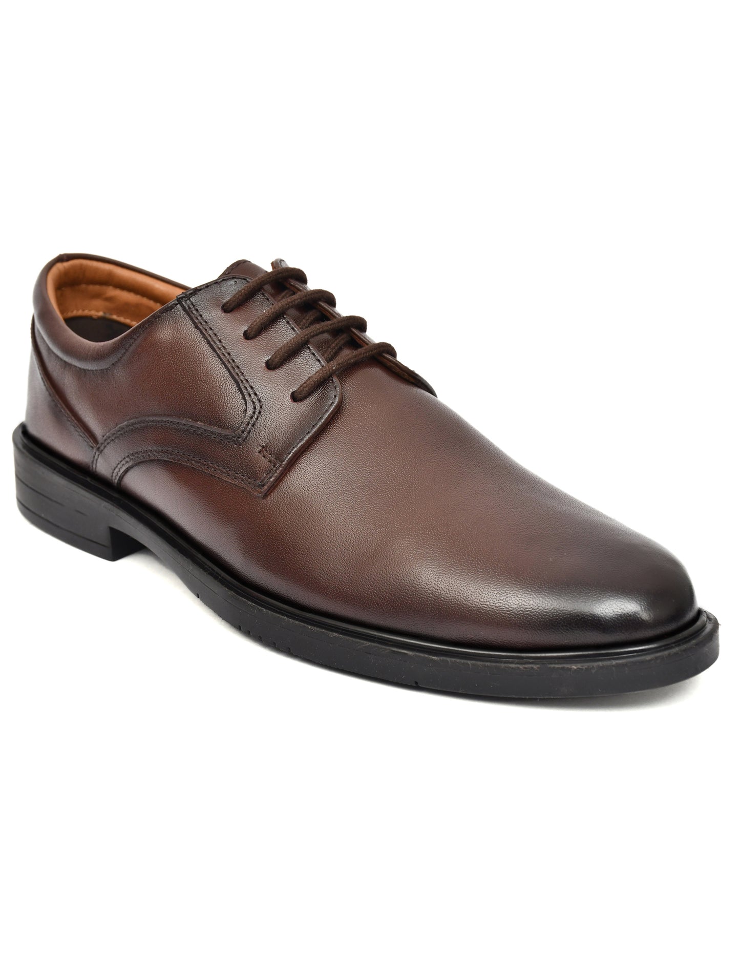 Classic Brown Leather Derby Shoes for Men – Premium Formal Lace-Up Shoes