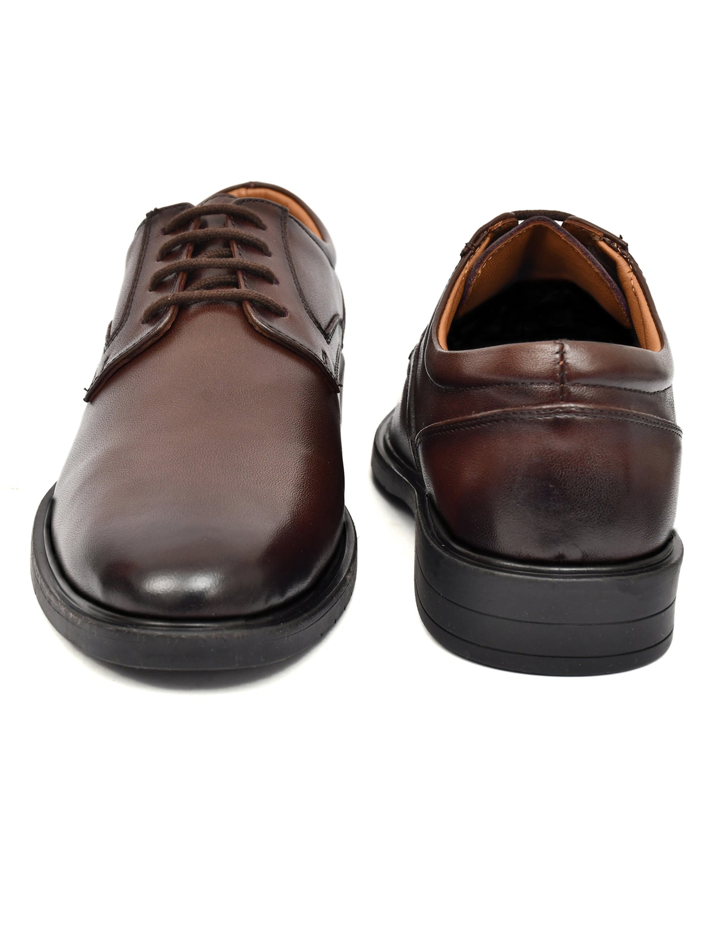 Classic Brown Leather Derby Shoes for Men – Premium Formal Lace-Up Shoes