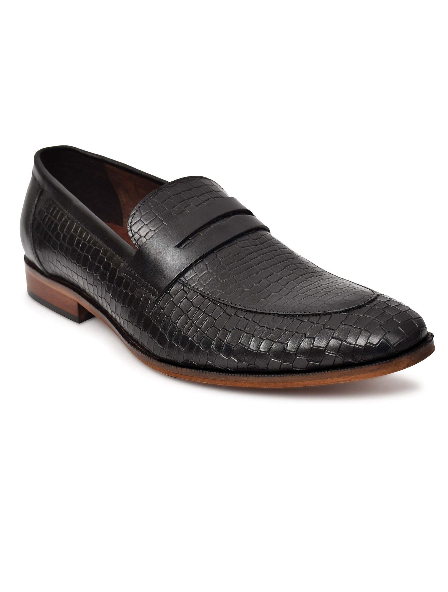EZRO Men's Black Loafers | Premium Slip-On Casual & Formal Shoes for Everyday Comfort
