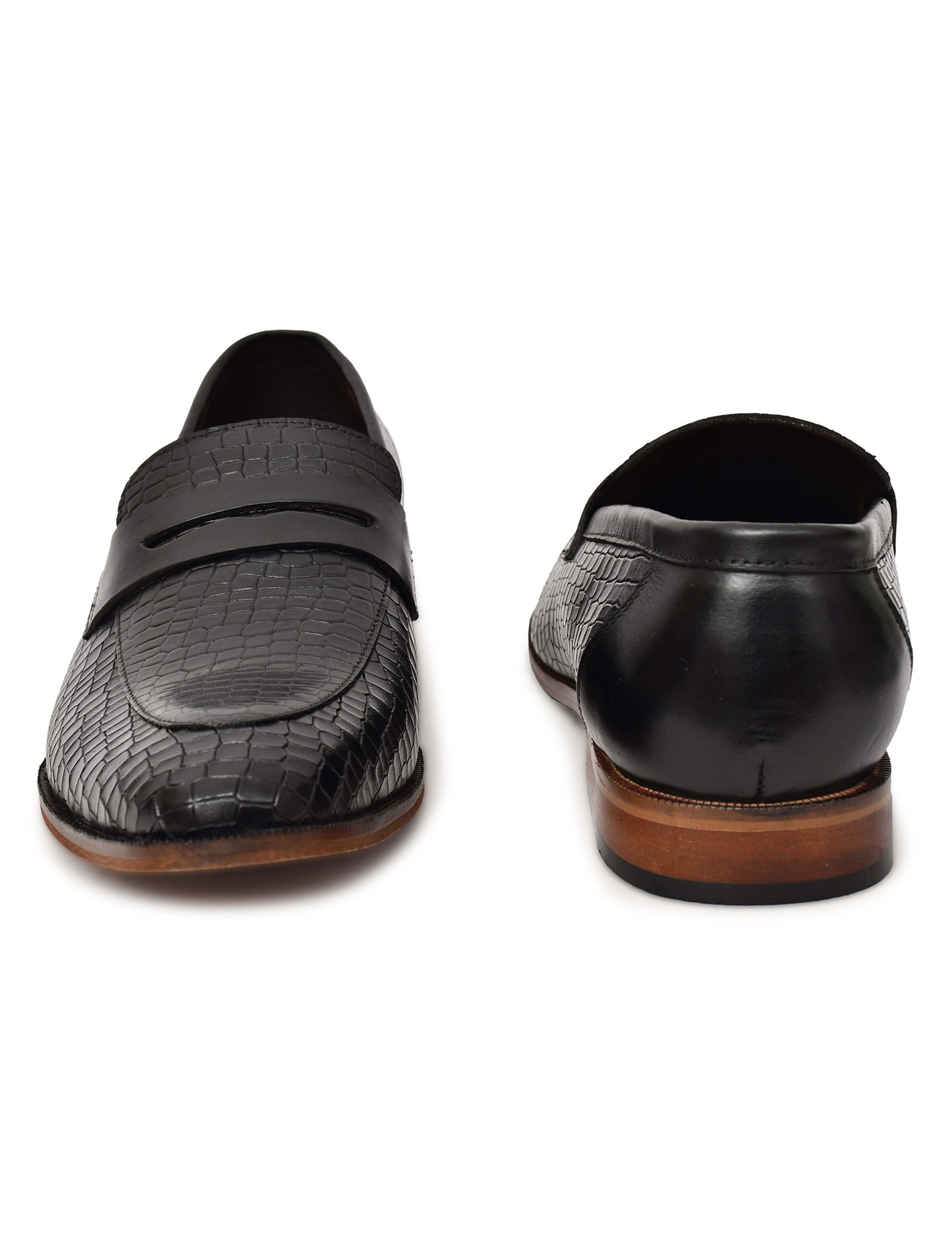 EZRO Men's Black Loafers | Premium Slip-On Casual & Formal Shoes for Everyday Comfort